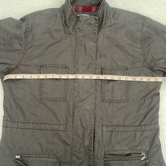 Horny Toad Flannel Lined Utility Jacket Coat Women’s Large Organic Cotton - Picture 15 of 16